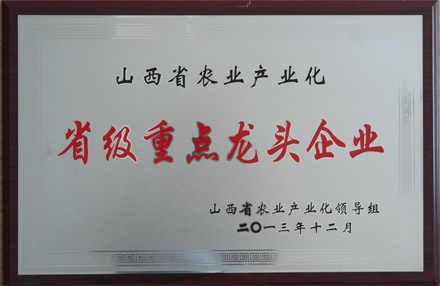 山(shān)西省農業産(chǎn)業化省級重點龍頭企業